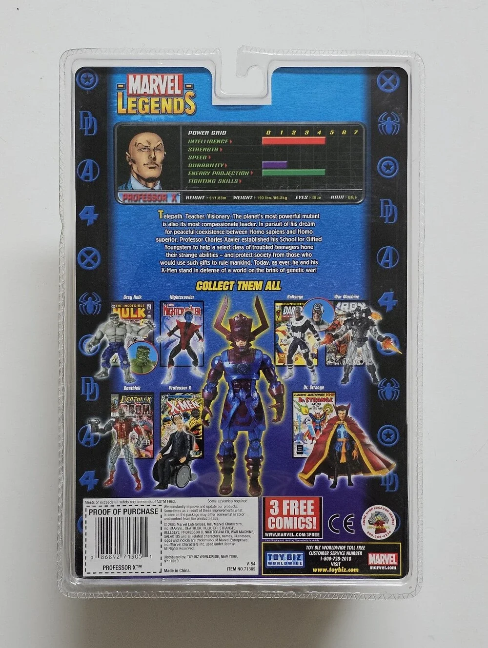 Marvel Legends Professor X Galactus Series Toy Biz Action Figure 2005 NIB